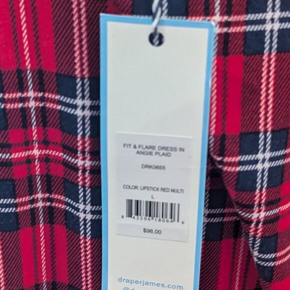 Draper James Fit and Flare Dress in Angie Plaid - Picture 6 of 11